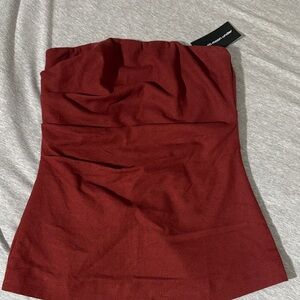 South Moon Under Burgundy Strapless Top